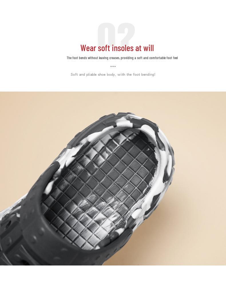 Men's Non-Slip Beach Shoes: Breathable, Soft-Soled, Two-Way Wear, Comfortable, Large Size, Perfect for Summer Outdoor Activities