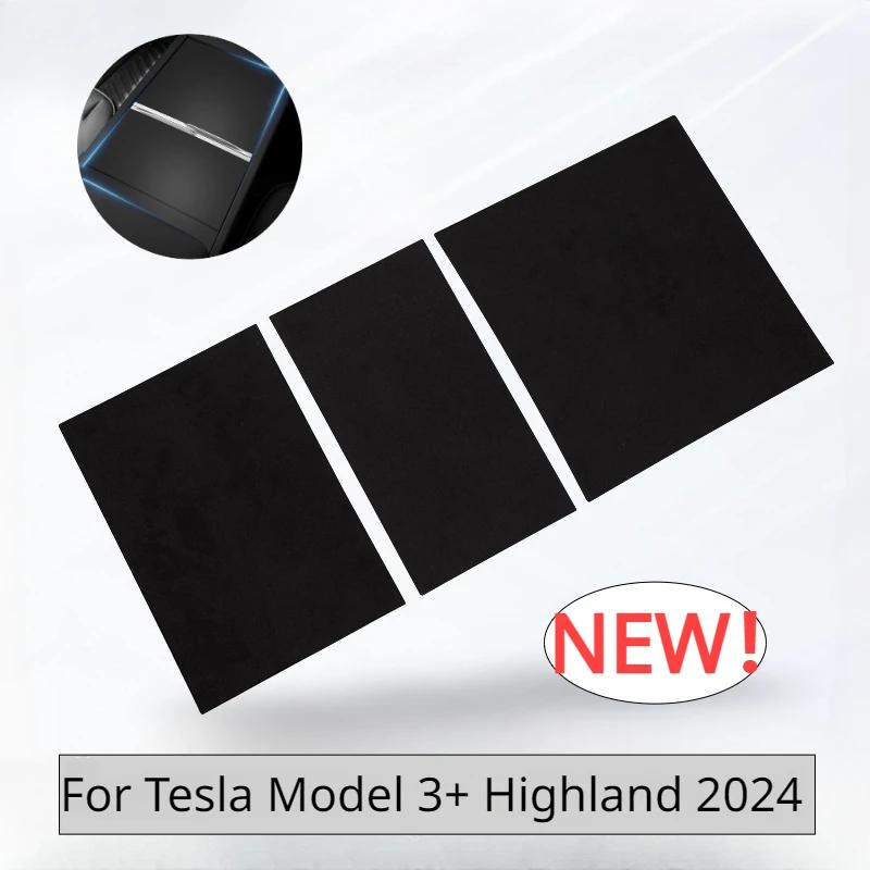 Ochranná samolepka proti poškrábání na středovou konzolu, semišová fólie pro Tesla Model 3+, nové příslušenství pro Model 3 Highland 2024-2024