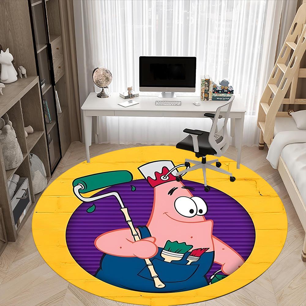 1pcPatrick Star Office Round Area Rug, Indoor Mat Suitable For Office,Bedroom Living Room Home Decor, Room Deco A0928112