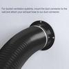 Plastic Wall Flange Connector Black Exhaust Pipe Connector Air Ducting Connection  Ventilation Pipe