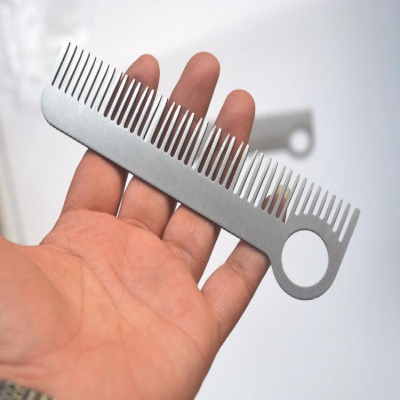 Stainless Tactical High Steel Strength Combs Outdoor Edc Antistatic Head Comb
