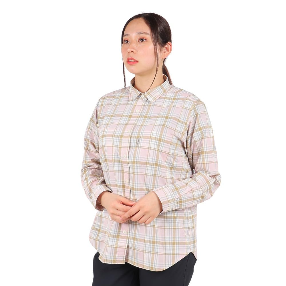 

Check Shirt for Pale Pink [Foxfire] T-shirt [8212366] [Sweat-absorbing, quick-drying] [UV protection] C-Shield Women,