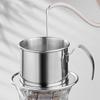 Stainless Steel Vietnamese Coffee Drip Filter Cup Portable Traditional Vietnam Coffee Maker Coffee Brewing Tool for Office Home