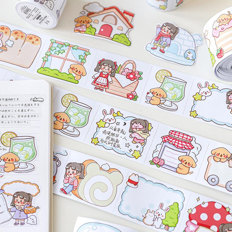 1 adet/1 lot Maskeleme Bantları yazı kutusu Yapışkan Ayı Dekoratif Yapışkan Scrapbooking Kendin Yap Kağıt Japon Çıkartmaları