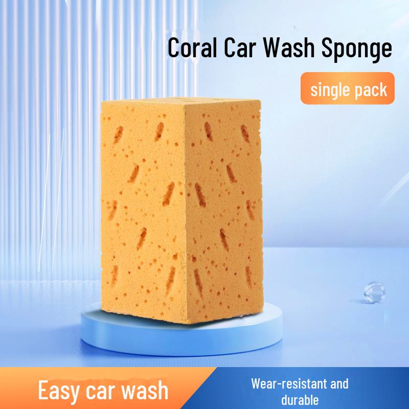 

Губка для мытья автомобиля Coral Honeycomb - большое отверстие 9 см, бережно относится к краске, без упаковки