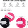 HCSKOSS 3Pcs Mini Golf Score Counter Golf Stroke Counter, One