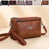 Soft Faux Leather Crossbody Bag, Retro Wristlet Handbag, Fashion Clutch Purse For Women