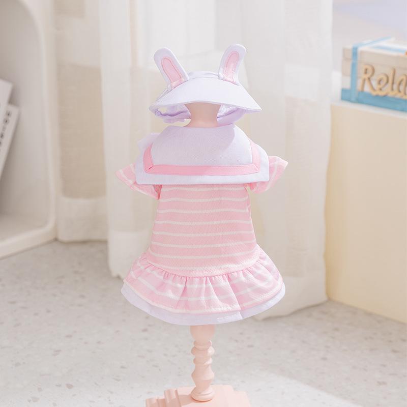 Wiosenno-letnia sukienka dżinsowa: Spódnica na szelkach w stylu hongkońskim dla psów i kotów