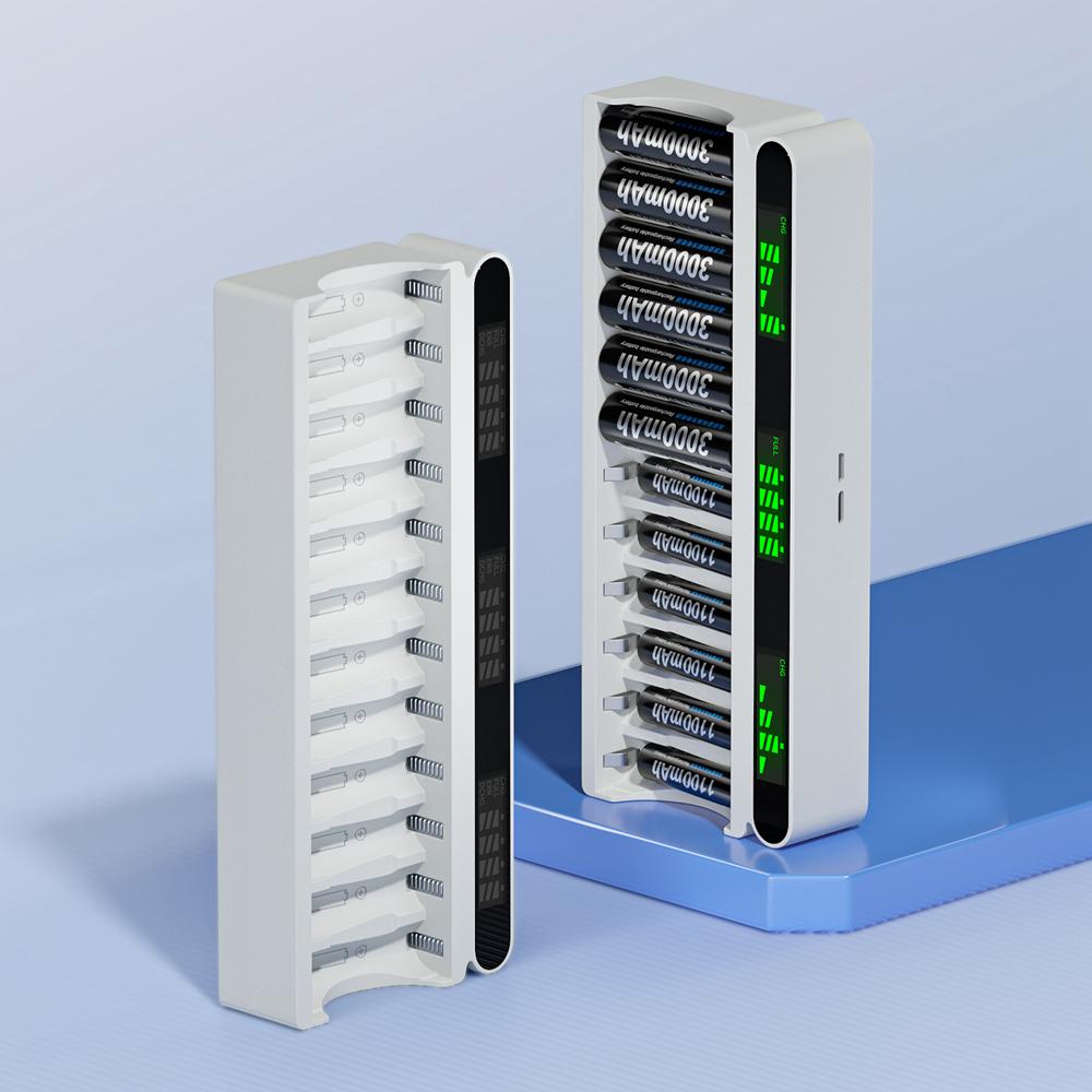 PALO 1.2V AA &AAA Ni-MH Dobíjecí Baterie Baterie 3000mAh &1100mAh 2A 3A Baterie +12 Slotů LCD USB 1.2V AA AAA NIMH NI-CD Nabíječka Baterií