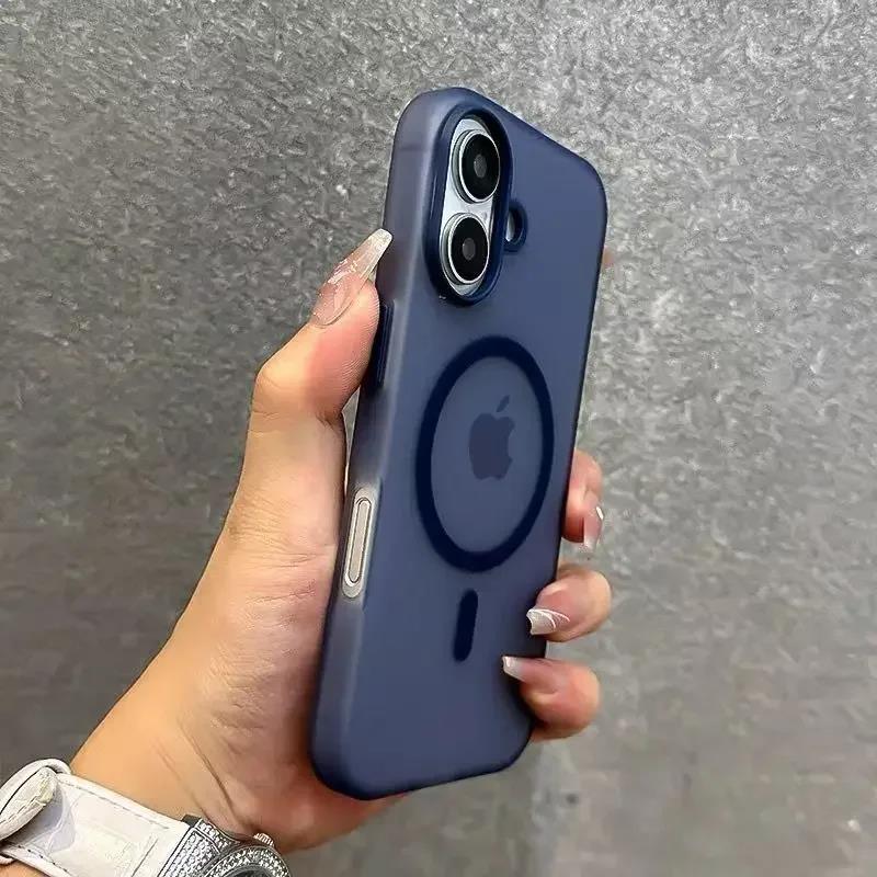 Matte Candy Magnetic Wireless Charge Transparent Case For iPhone 17 Air 16 15 14 13 12 Pro Max For Magsafe Shockproof Hard Cover
