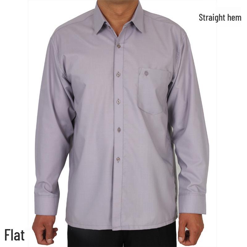 Men's Summer Loose Cotton Shirt for Middle-aged and Elderly