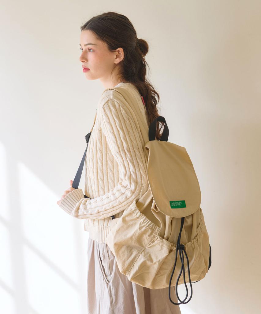 Benetton Shirred Laptop Backpack (8 Colors)