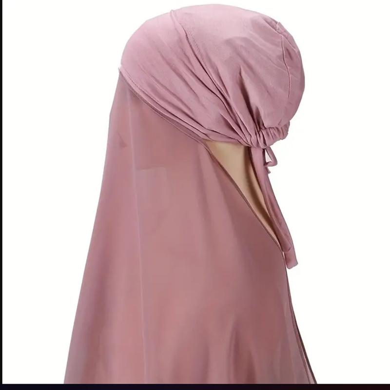 Muslimischer Sofort-Hijab Damenhaube mit Chiffonschal Kopftuch Kappe Innenstirnband Dehnbare Hijab-Abdeckung Kopfwickel Turban