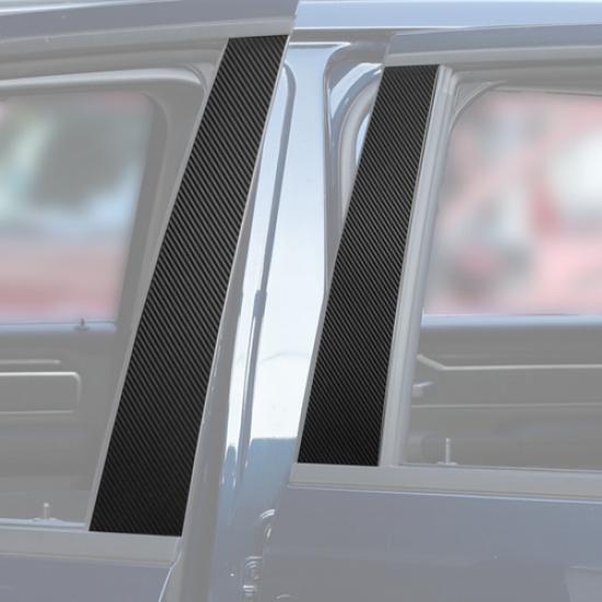 Carbon Fiber Door Window Center Pillar Trim Decor For Dodge Ram 1500 -2025