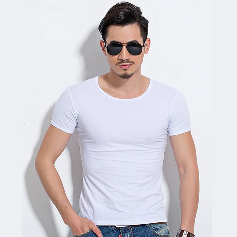 Men s T Shirt Short Sleeve Men T-Shirt O-Neck Slim Solid Color Half Sleeved Man Tops Tee Shirt  Men T Shirt Clothing S