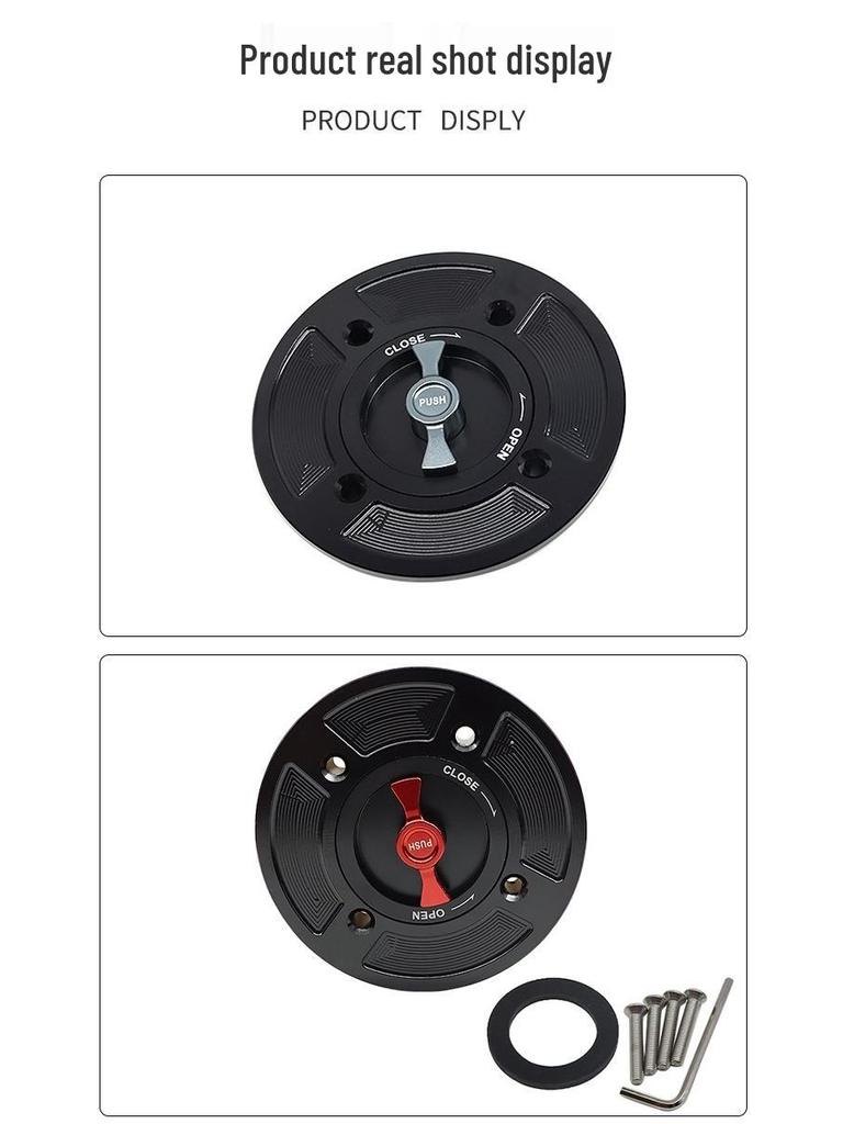 The SH-L6007 is a high-quality, durable aluminum alloy fuel tank cap designed for motorcycle modifications.