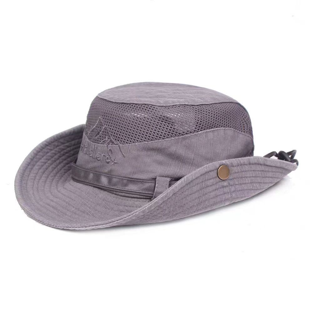 Chapeau de soleil d'été à large bord pour l'extérieur, chapeau de pêcheur rond, léger et décontracté