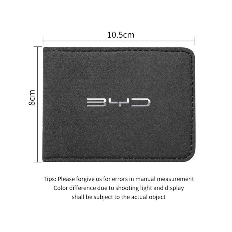 Minimalist Suede Car Driver License Bag For BYD Song Plus Yuan Pro Tang EV F0 F3 Seal U Car Driving ID Card Purse Wallet Holder Njbwy33