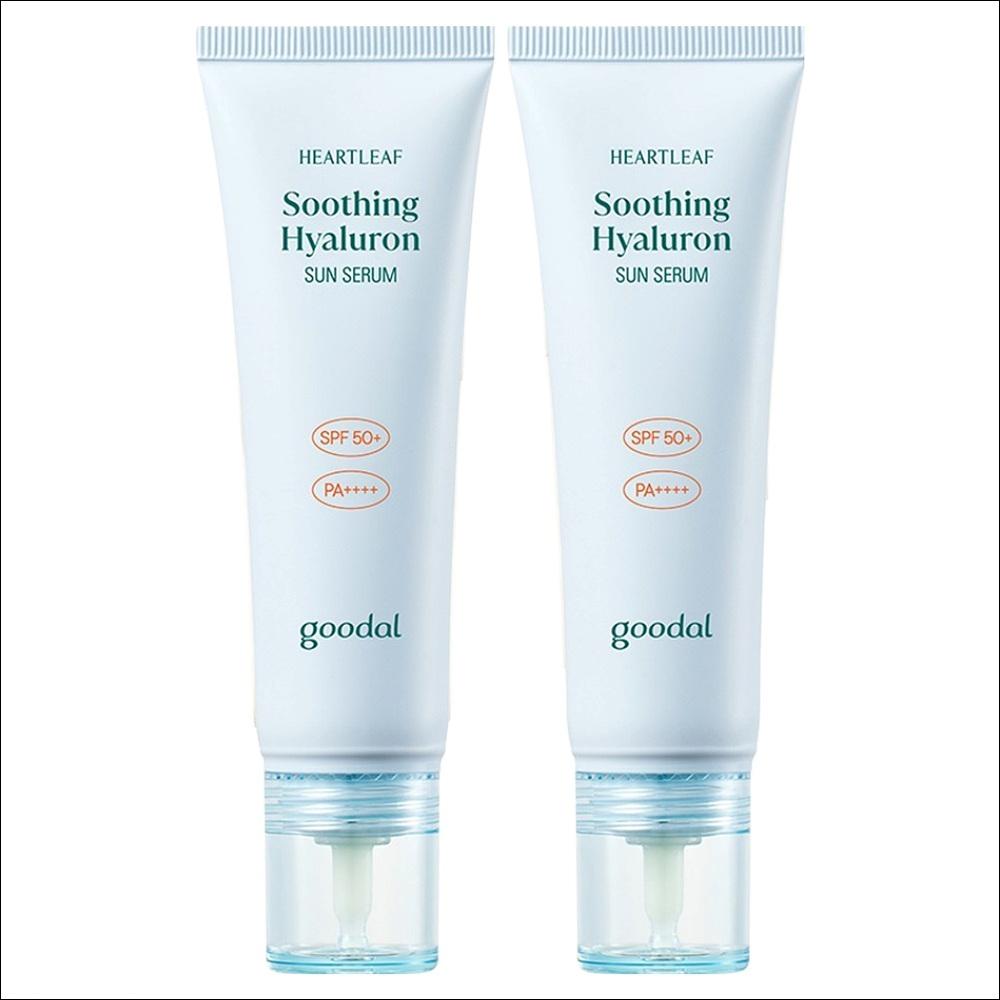 

[Goodal] Houttuynia Cordata Calming Hyaluron Sun Serum SPF50+ PA++++ Duo Set - 50ml x 2 (1+1 Pack) | Olive s K-beauty 50ml,2EA