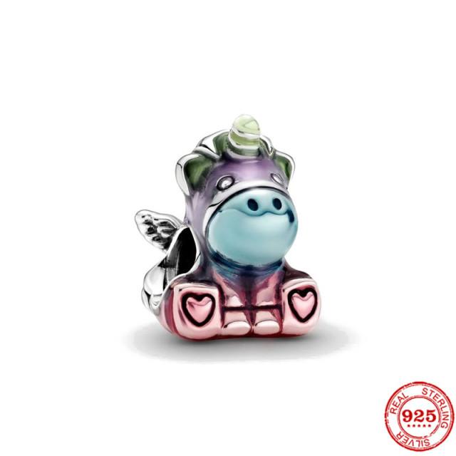 Fit Original  Bracelet Silver 925 French Fries  Chocolate Ice Cream Candy Charm Bead  DIY Jewelry for Women