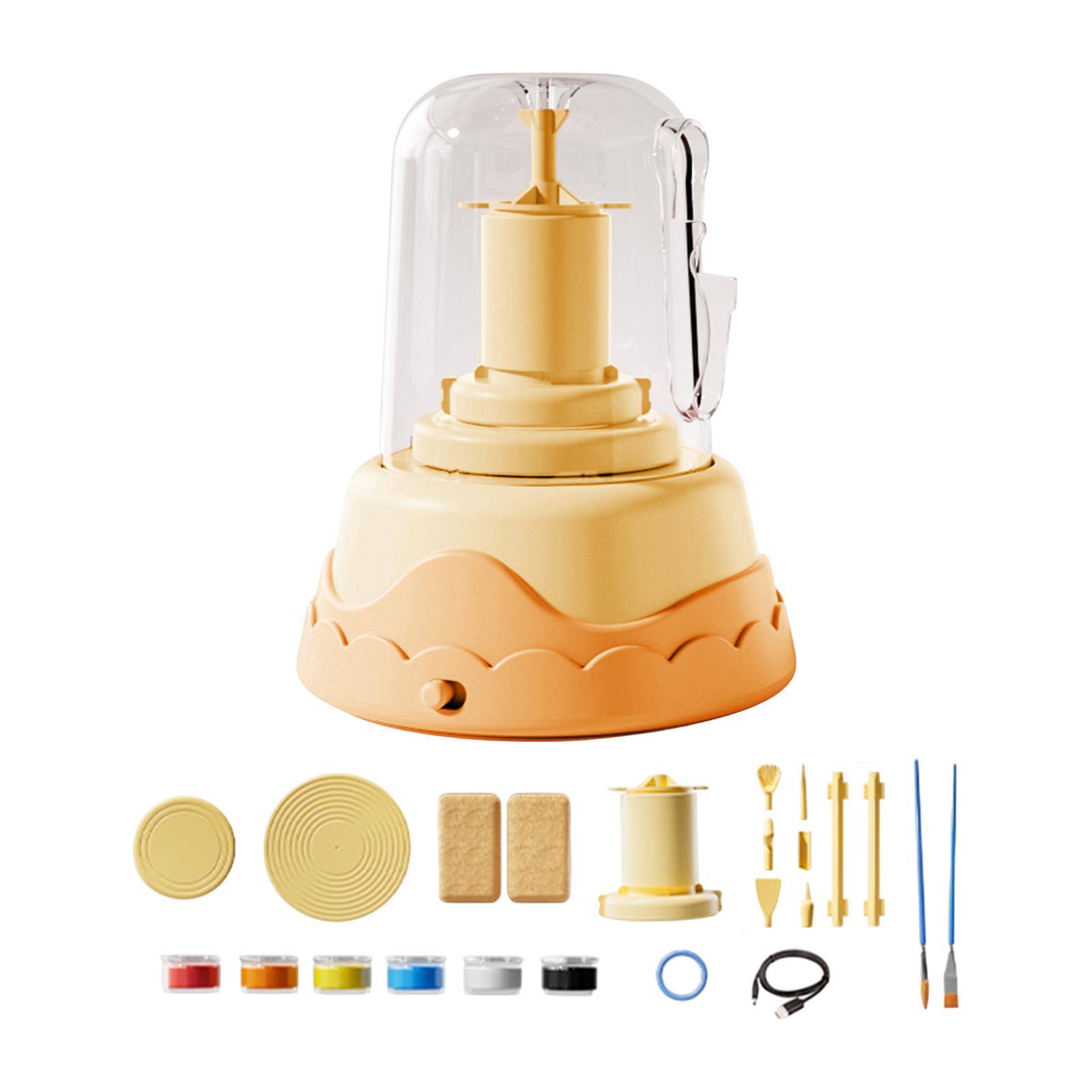 Electric Pottery Wheel Set for Kids Artist Studio Beginner Professional Crafting DIY Ceramic Pottery Machine Beginners Kids