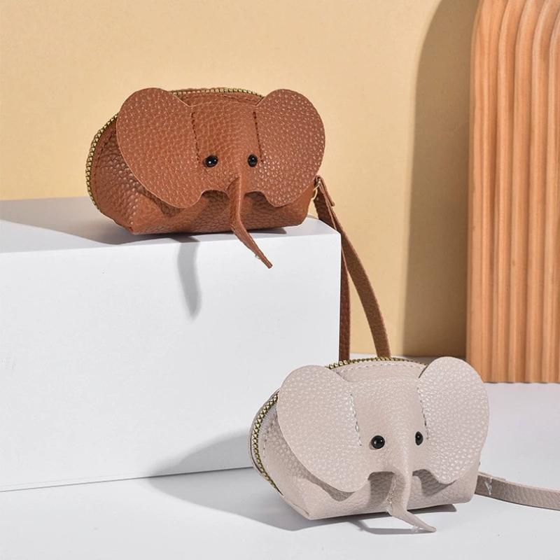 Kožená taška na peníze Pu Leather Peněženka Dámská Peněženka na mince s kroužkem na klíče Multifunkční úložné tašky na zip Pouzdro na klíče