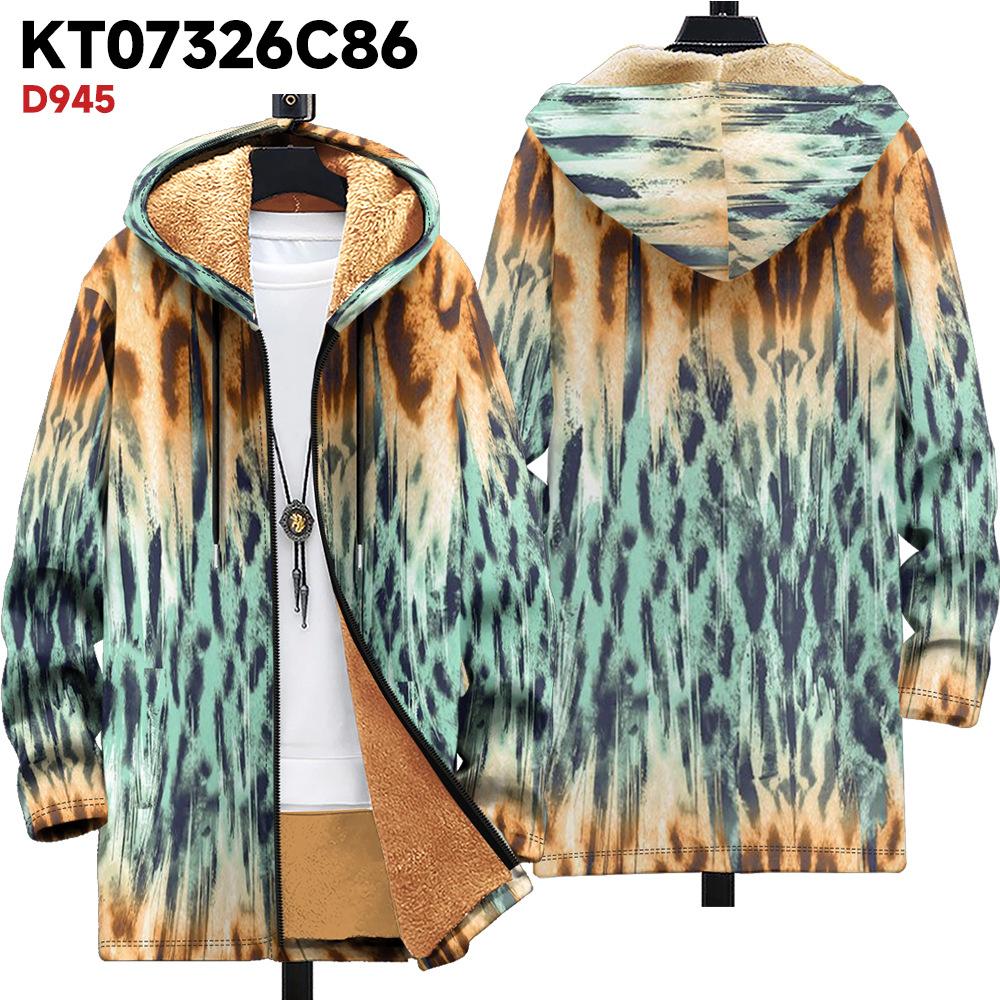 

Новая куртка многоцветные элементы узора B1 кардиган на молнии с капюшоном утолщенный зимний флис трендовая стеганая одежда 4XL