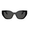 Prada Letter Logo Irregular Shape Sunglasses Women Sunglasses Black PRA09S1AB5S0