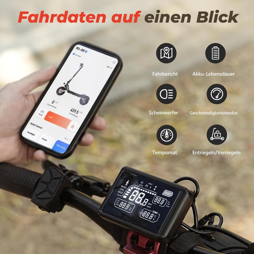 Elektroroller Faltbarer CIRCOOTER R3 Straßenzulassung 1000W Motor 20Km/h Höchstgeschwindigkeit 48V 15AH 80Km Reichweite Neu