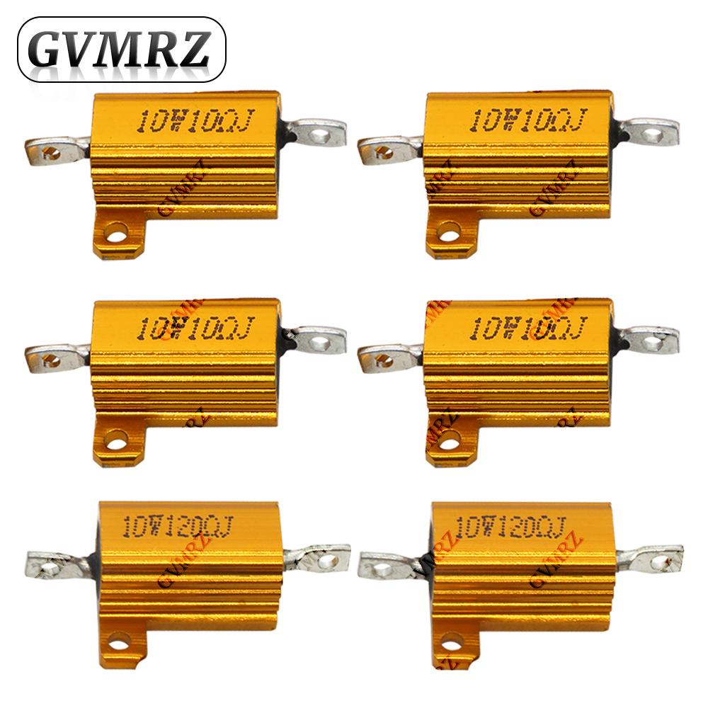 10W Aluminum Housing Wirewound Power Resistor Assorted Resistance Values Electronic Component