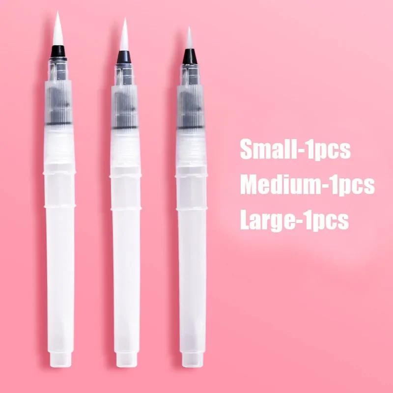 1/3pcs Watercolor Soft Brush Pen Refillable Water Pen Painting Drawing Brushes Calligraphy Art Supplies