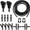 Car Windshield Washer Hose 17 Pcs Windshield Washer Hose Kit 5M Washer Fluid Hose With 12 Pcs Hose Connectors 2 Fan Nozzles 2 Rubber Gaskets For Most