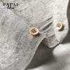 FAPAI Men's Linen Blend Tie-Dye Stand Collar Shirt