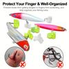 50pcs White Green Treble Hook Protector Covers Set with Slots Sleeves for Tangle-Free Safe Fishing Tackle Storage Organizer 1-5# 260319