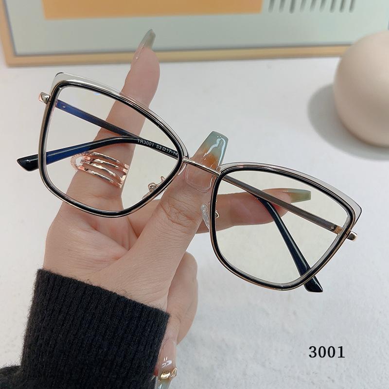 

New Style Brand Design Retro Style Jelly Gradient Color Cat Eye Metal Material Glasses Frame Photochromic Lens Anti Blue Light Computer Women s 4.5