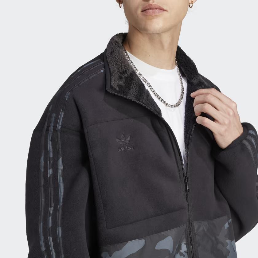 Adidas Originals Jackets Men's Black Stand Collar Moderate Other II8174