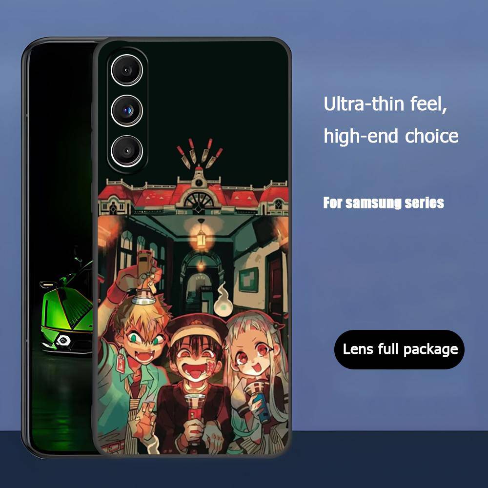Animation Toilet Bound Hanako Kun Yugi For Samsung Galaxy S23 S24 S25 Ultra S22 Plus S21 Black Soft Case Waterproof Soft Case