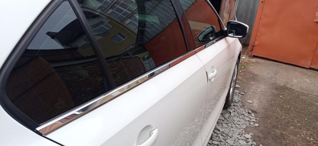 Lower Window Moldings (6 Pcs, Stainless Steel) OmsaLine - Italian Stainless Steel for Volkswagen Jetta 2011-2018