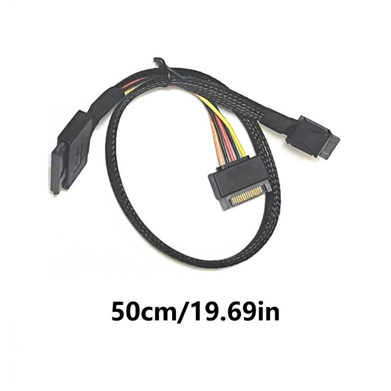 50cm Oculink PCIe SFF8611 Male To SFF8639 Female U3 Hard Drive Cable for NVMe and PCIe