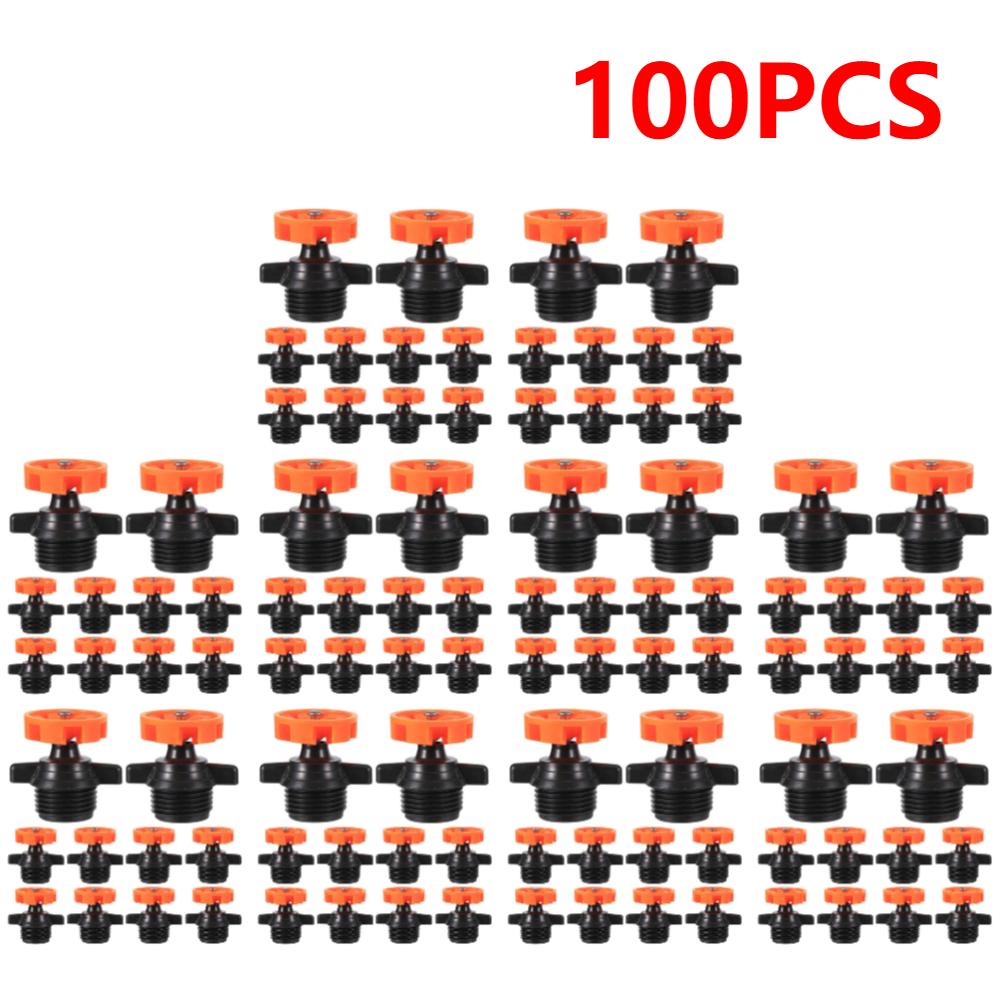 20-100PCS Rotatable Irrigation Dripper Garden Small Drip Irrigation System 6 Holes Atomizing Sprinkler Yard Watering Nozzle