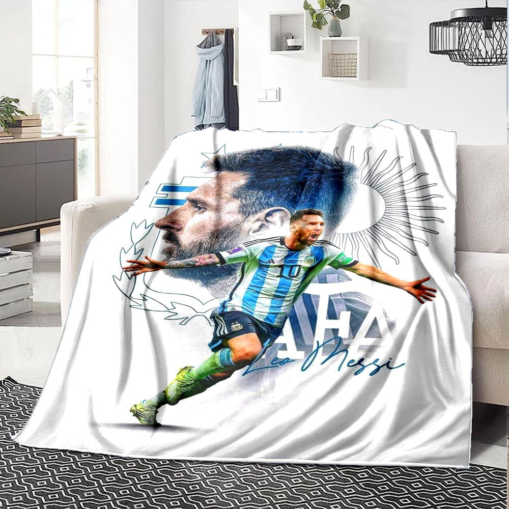 Football Messi Blanket Warmthful Decor Suitable for Chair Office Bedding for All Occasions Warmthful Decor Ideal Gift for Friends Family Couples Picni