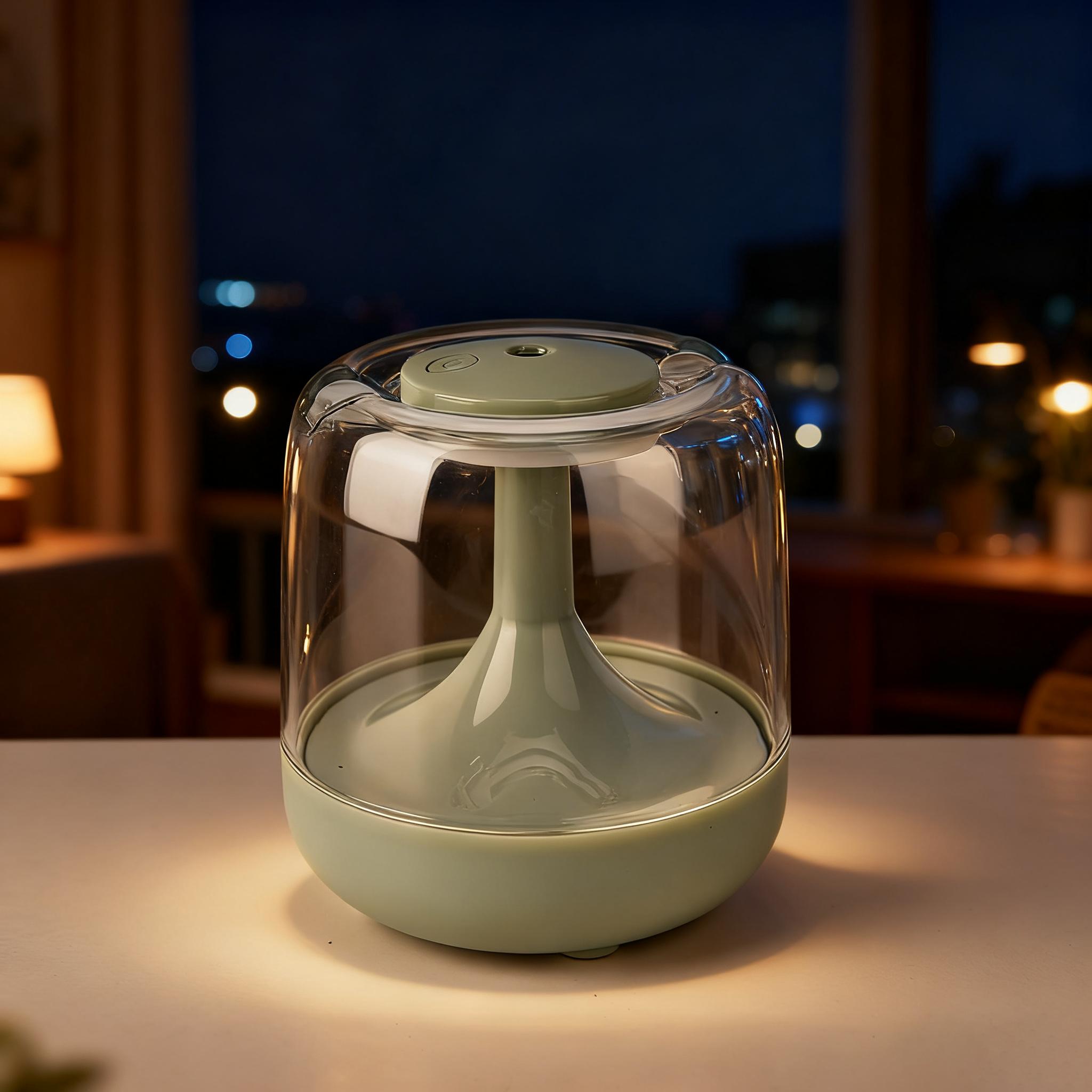 

Мини-увлажнитель Маленький бытовой большой распылитель аромамашина для спальни Высокообъемный USB увлажнитель воздуха светло-зеленый