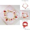 Fruit Jewelry Cherry Strawberry Heart Alloy Bracelet For Women Gift