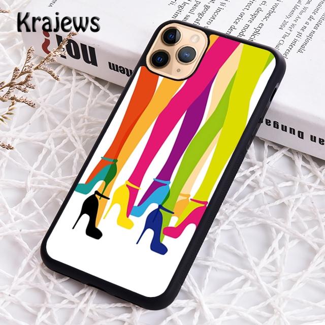 Krajews Red High Heel Shoes Cute Phone Case Cover For iPhone 17 Air 16 15 14 Plus 11 12 13 Pro Max Coque Shell Fundas