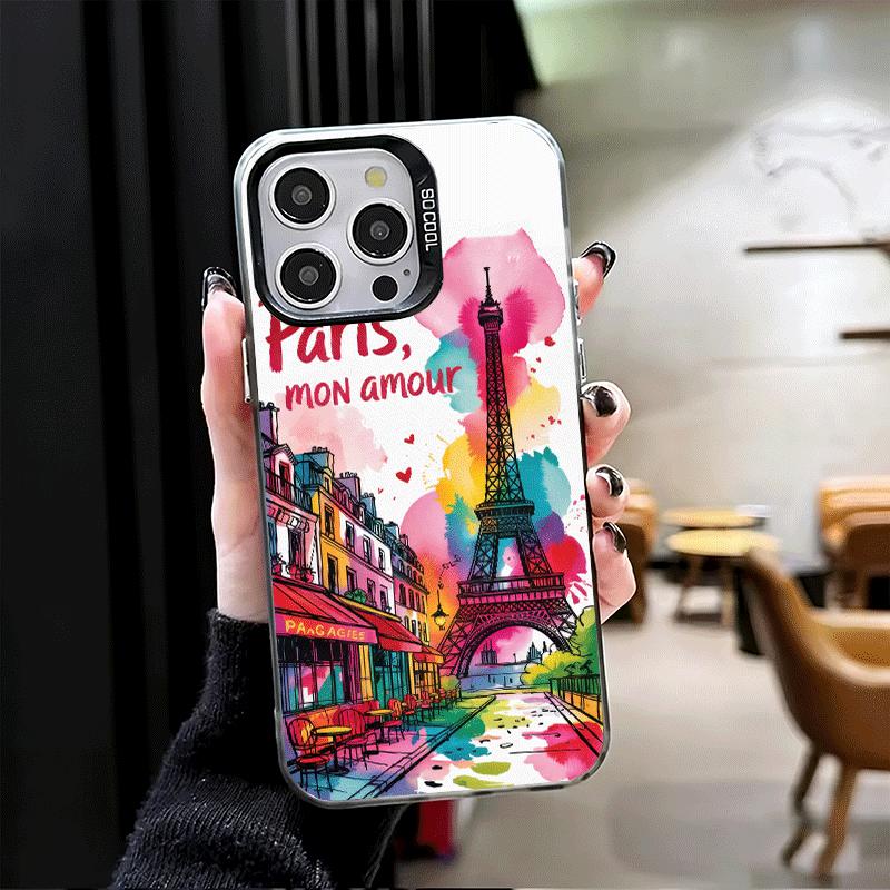 France Eiffel Tower Paris Shockproof Phone Case for iPhone 17 Air 16 16E 15 Pro Max 14 Plus 13 Mini 12 Back Cover Anti Fall Fund
