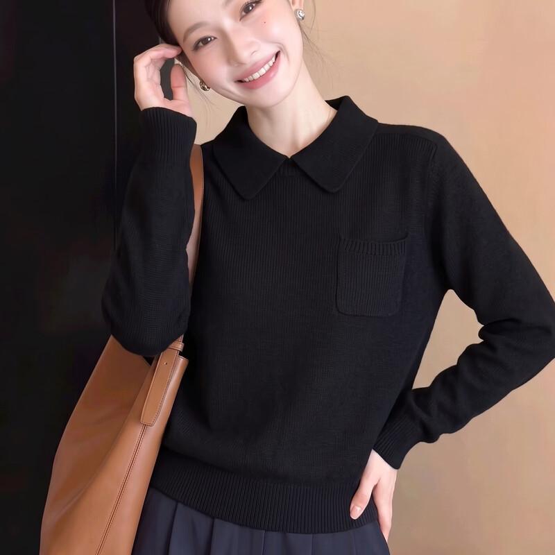 La Chapelle Minimalist Commuter Short-Sleeve Polo Knit Top