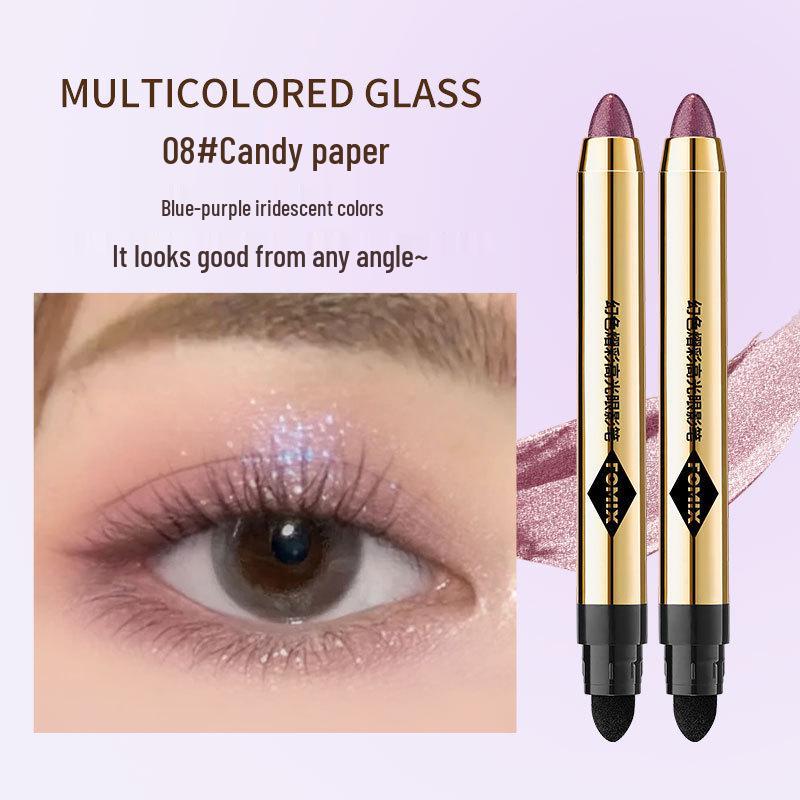 FOMIX Dual-Color Iridescent Eyeshadow Stick: Smudge-Proof, Pearlescent, Brightening, Pigmented Highlighter for Under-Eye and Shadow.