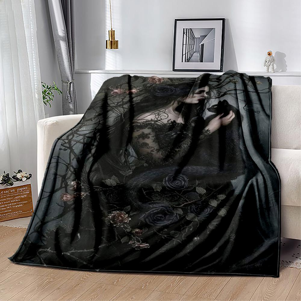 Gothic Style Blanket Warmthful Decor Suitable for Office Bed Seaside All-Season Use Warmthful Decor Best Holiday Gift for Friends Family