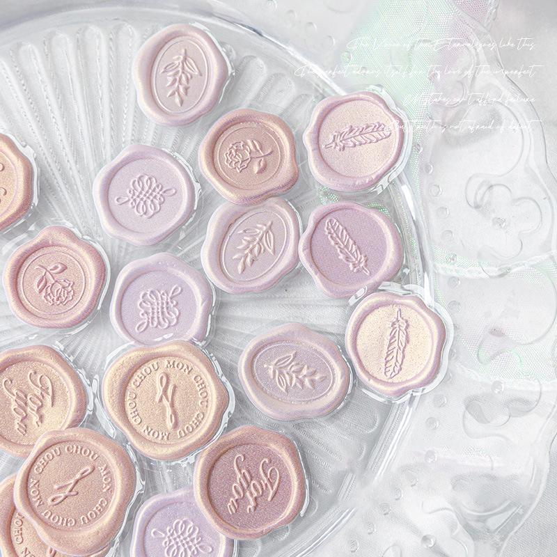 18Pcs/Bag Vintage Sticker Wax Stamp Seal Sticker For Diy Decorative Sticker