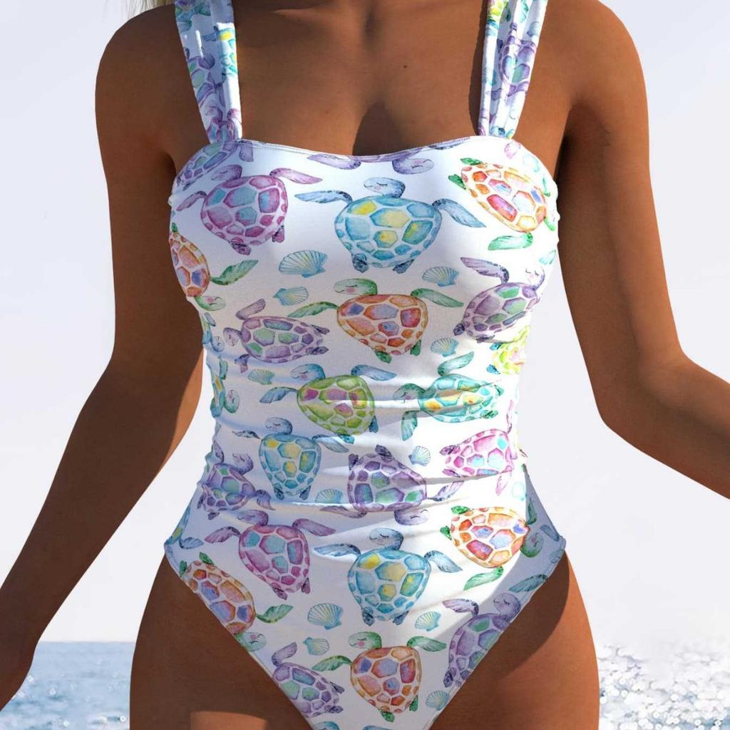 Europe and the United States 11 New Suspender Sexy Backless Hot Spring One-piece Swimsuit One-piece Bikini Women